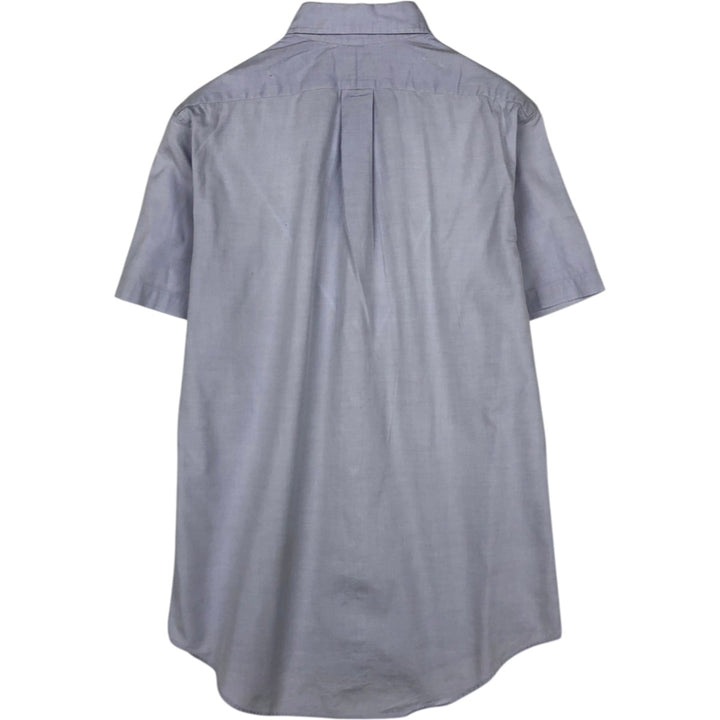 Ralph Lauren CUSTOM FIT short sleeve button down shirt, men's size M cotton Blue type light blue Vintage Second Hand