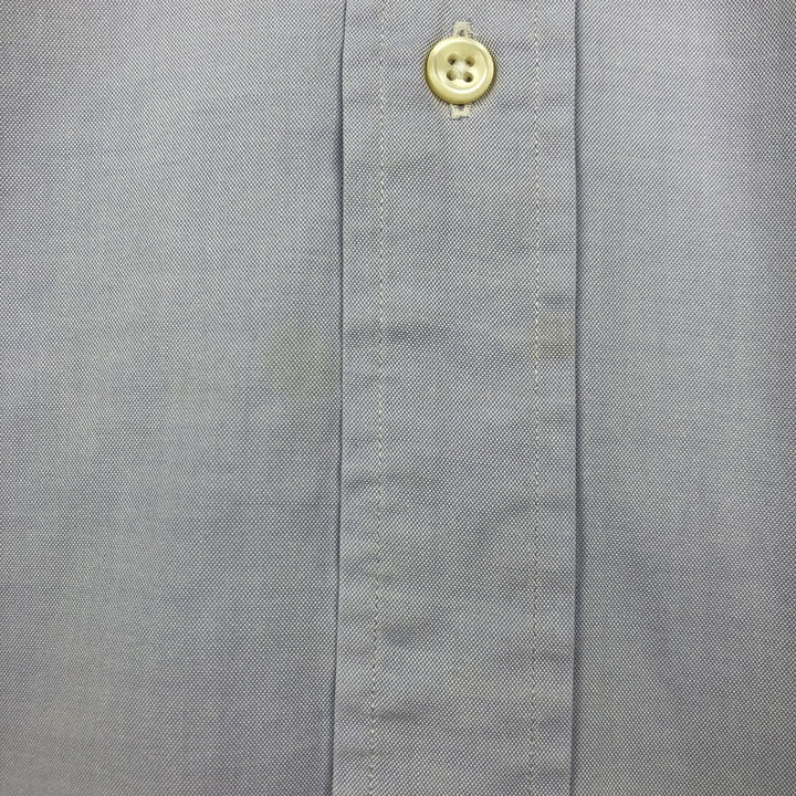 Ralph Lauren CUSTOM FIT short sleeve button down shirt, men's size M cotton Blue type light blue Vintage Second Hand