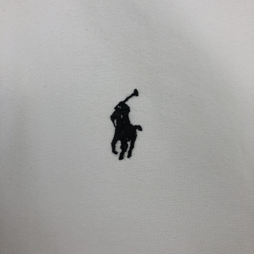 Ralph Lauren RALPH LAUREN short-sleeved button-down shirt, men's size L cotton white type Vintage Second Hand