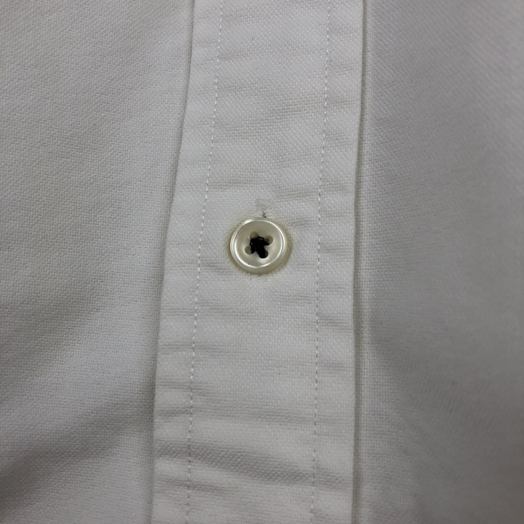 Ralph Lauren RALPH LAUREN short-sleeved button-down shirt, men's size L cotton white type Vintage Second Hand