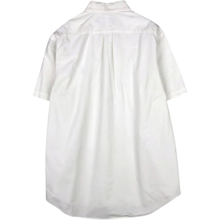 Ralph Lauren RALPH LAUREN short-sleeved button-down shirt, men's size L cotton white type Vintage Second Hand