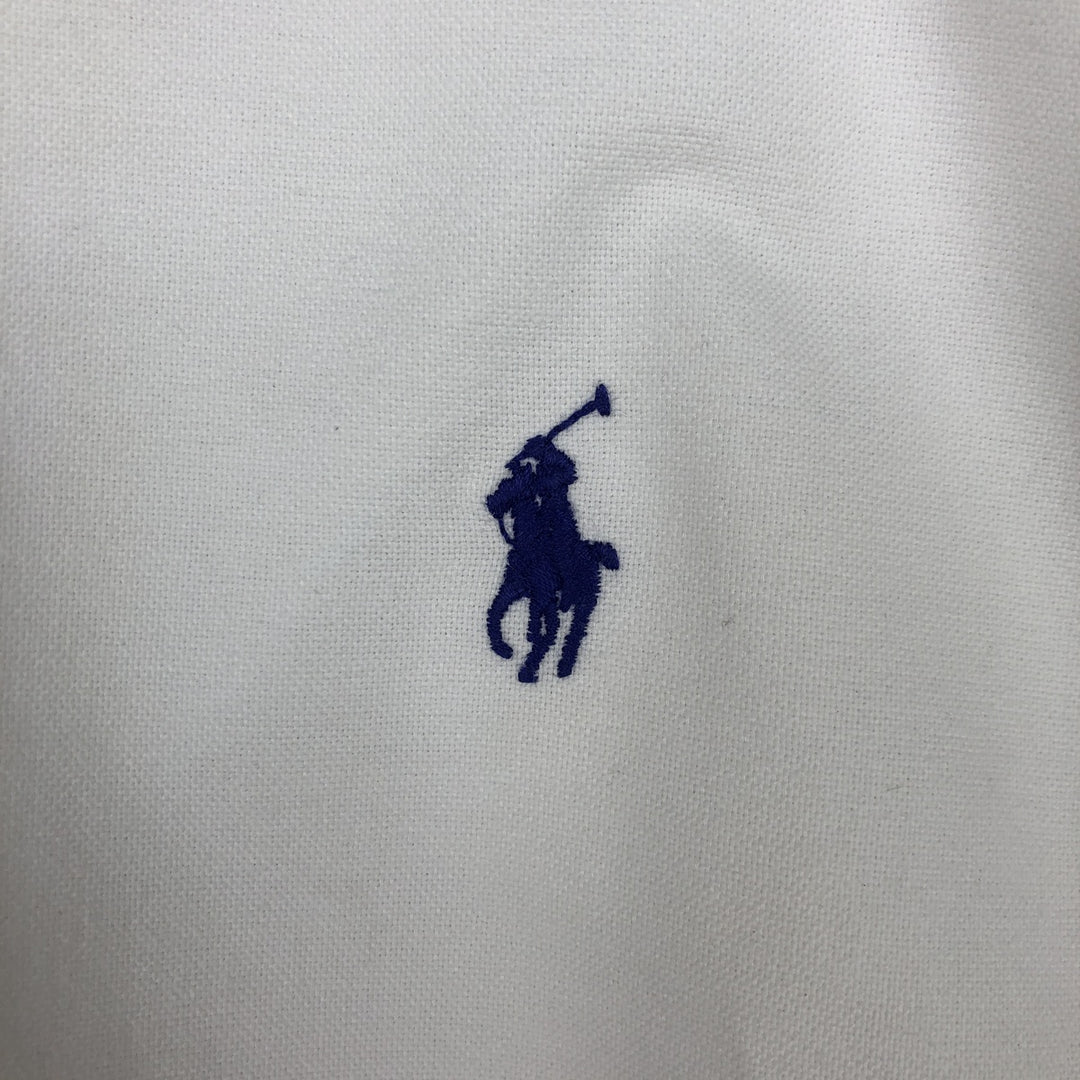 Ralph Lauren RALPH LAUREN short-sleeved button-down shirt, men's size L cotton white type Vintage Second Hand
