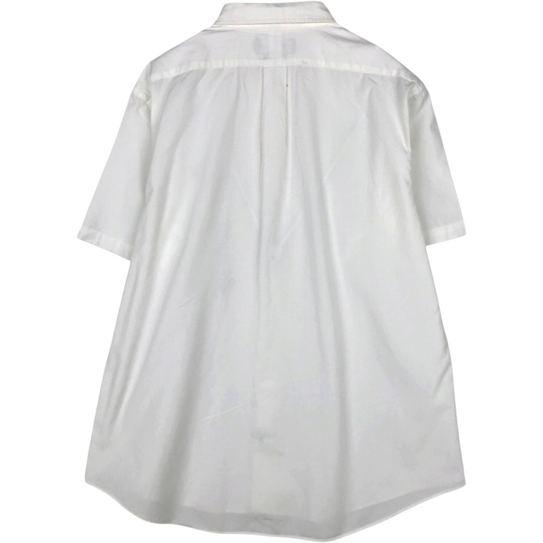 Ralph Lauren CUSTOM FIT short sleeve button down shirt, men's XL size cotton white type Vintage Second Hand