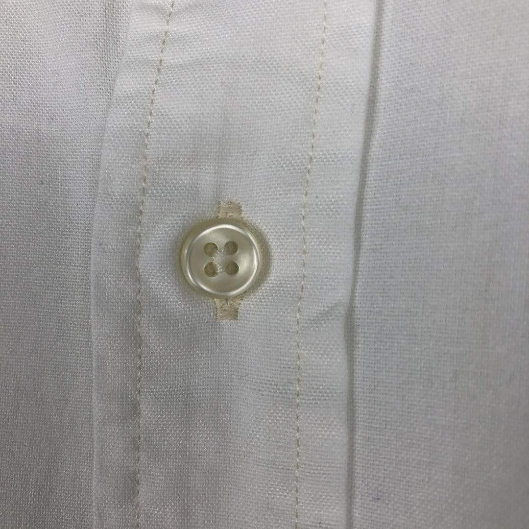Ralph Lauren CUSTOM FIT short sleeve button down shirt, men's XL size cotton white type Vintage Second Hand