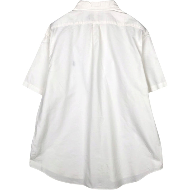 Ralph Lauren short sleeve button down shirt, men's size M cotton white type Vintage Second Hand