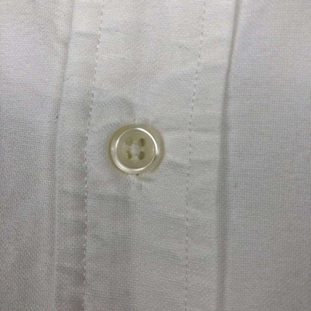 Ralph Lauren short sleeve button down shirt, men's size M cotton white type Vintage Second Hand