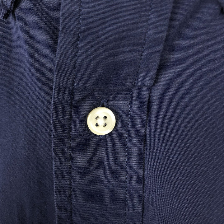 Ralph Lauren RALPH LAUREN short-sleeved button-down shirt, men's size L cotton navy blue type Vintage Second Hand