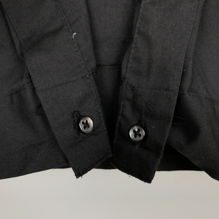 The Havanera Co. Short Sleeve Open Collar Mexican Shirt, Cuban Shirt, Boxy Shirt, Men's Size XL unclear black type Vintage Second Hand