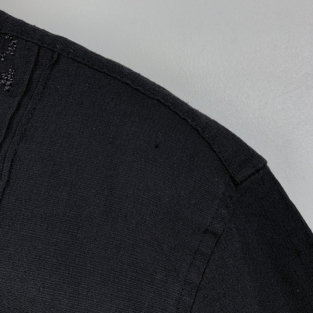 MONTAGE COLLECTION Short-sleeved open-collar Mexican shirt / Cuban shirt / Men's size M Viscose rayon black type Vintage Second Hand
