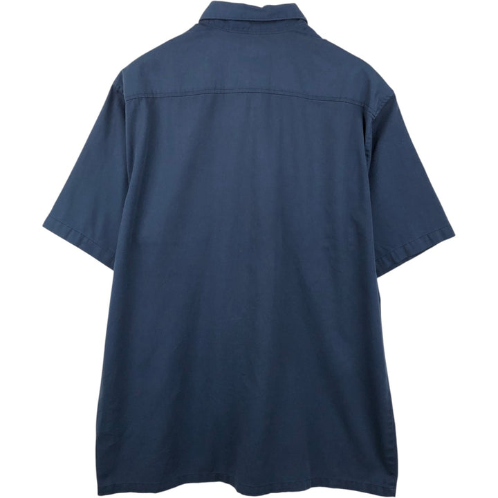 Carhartt Short Sleeve Work Shirt, Boxy Shirt, Men's XL polyester navy blue type Vintage Second Hand