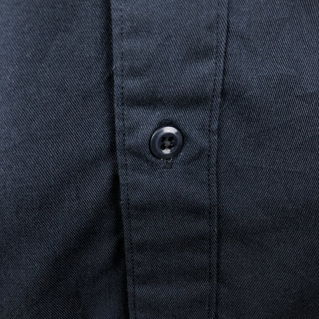 Carhartt Short Sleeve Work Shirt, Boxy Shirt, Men's XL polyester navy blue type Vintage Second Hand