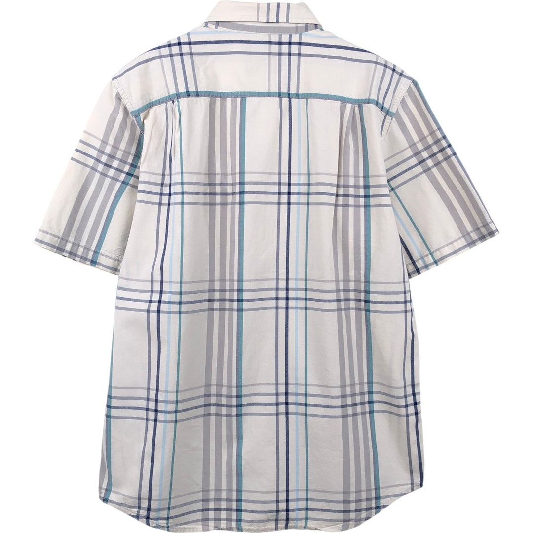 Carhartt Loose Fit Check Pattern Short-Sleeve Work Shirt, Men's Size M (approx.) cotton pale white type Vintage Second Hand