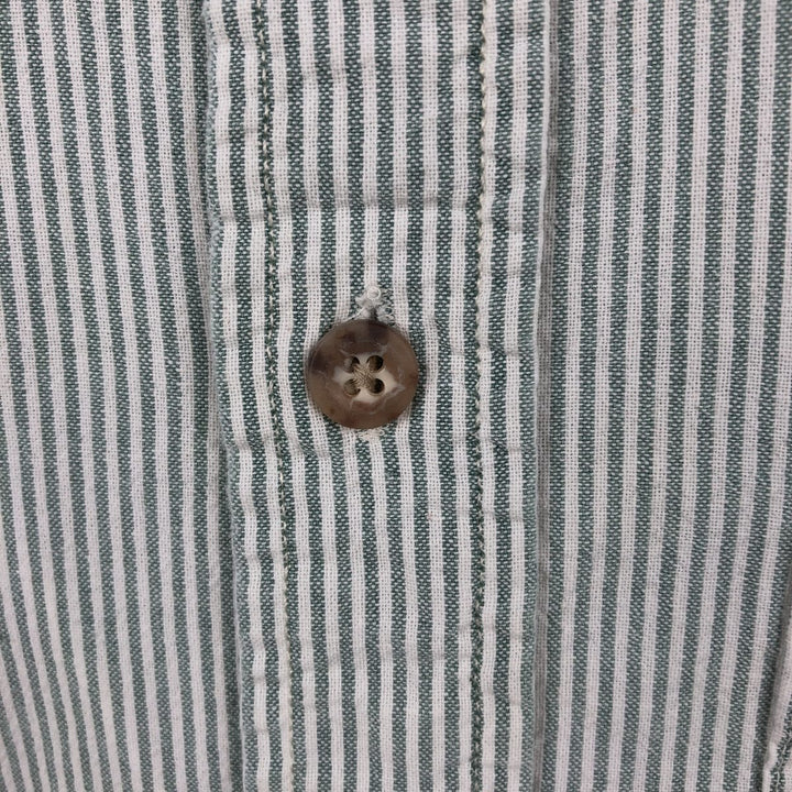 Carhartt Stripe Pattern Short Sleeve Work Shirt, Men's M unclear white type Vintage Second Hand