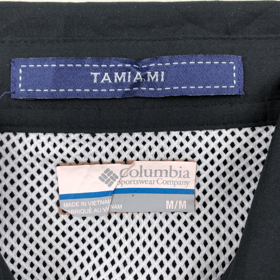 Columbia Tamamimi Short-Sleeve Fishing Shirt, Men's Size M (equivalent to size M) polyester black type Vintage Second Hand