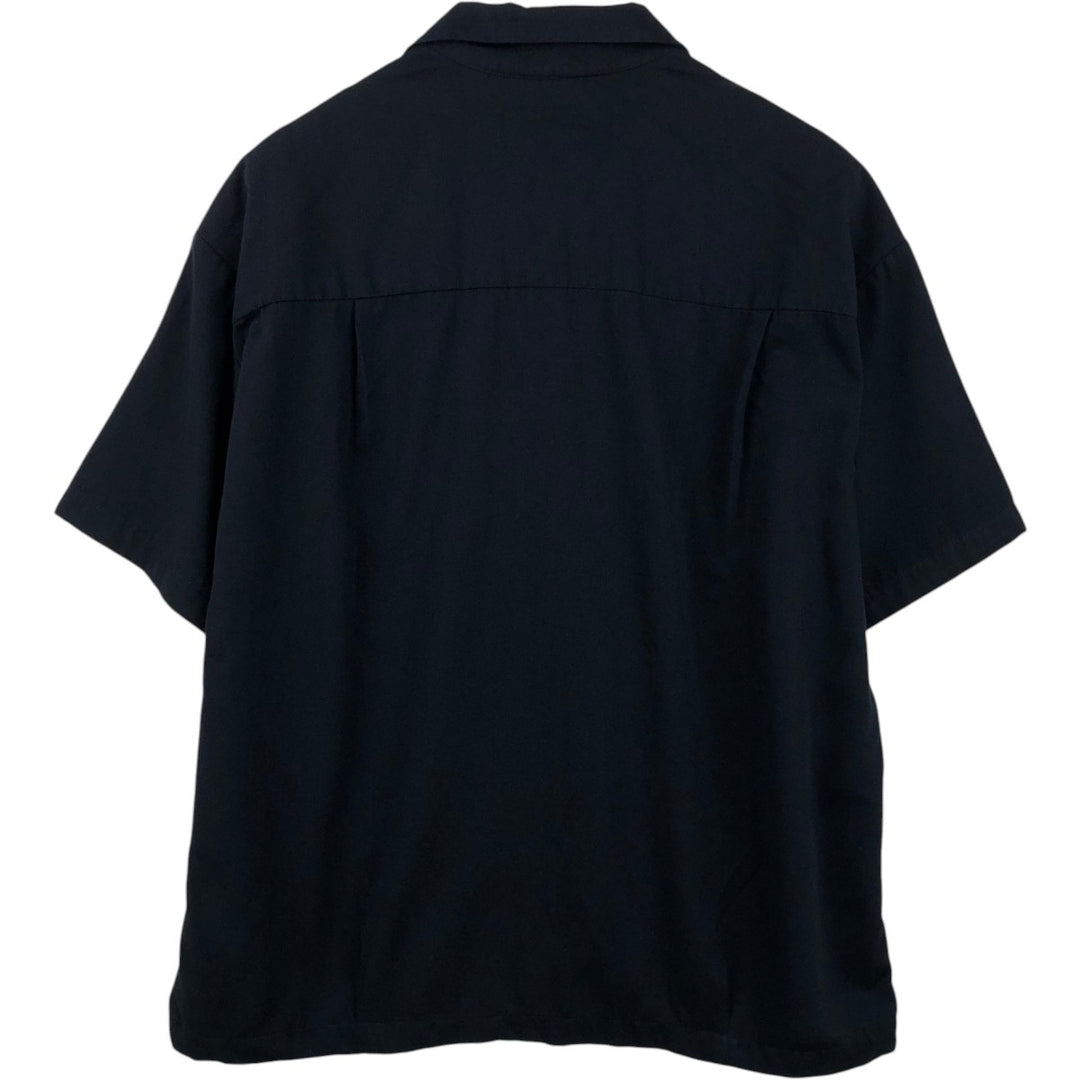 FLIP Short-Sleeve Open-Collar Rayon Shirt, Men's Size XL (Equivalent), Boxy Shirt Polyurethane black type Vintage Second Hand