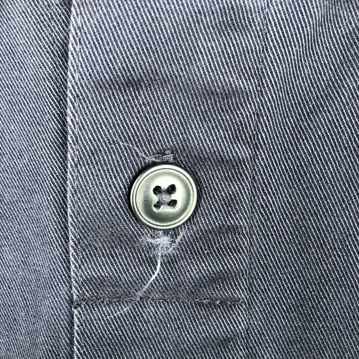 Ralph Lauren CHAPS Long-Sleeve Cotton Shirt, Men's Size L (approx.) cotton navy blue type Vintage Second Hand