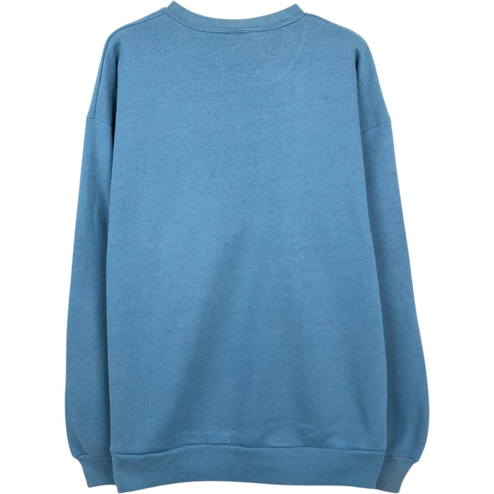 90'S Jerzees Printed Sweatshirt, Made in USA, Men's XL, Vintage cotton blue type Vintage Second Hand