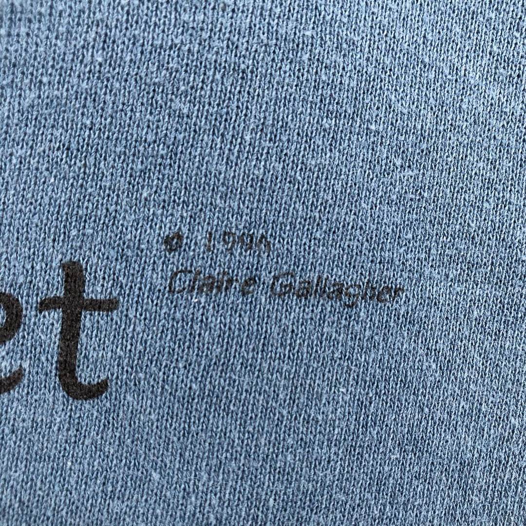 90'S Jerzees Printed Sweatshirt, Made in USA, Men's XL, Vintage cotton blue type Vintage Second Hand