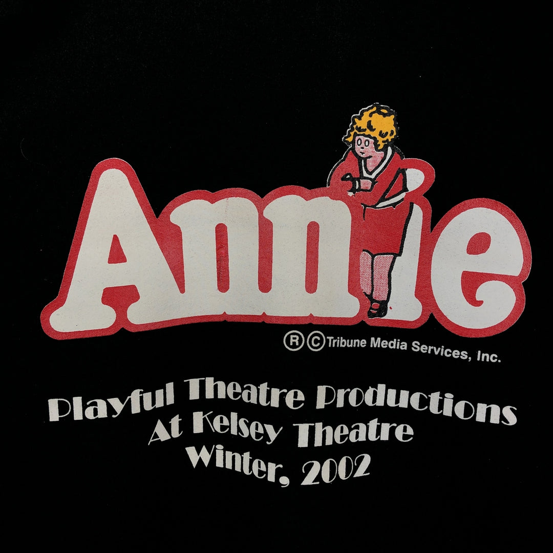 2000'S Jerzees Annie Print Sweatshirt (Men's XL equivalent) cotton black type Vintage Second Hand