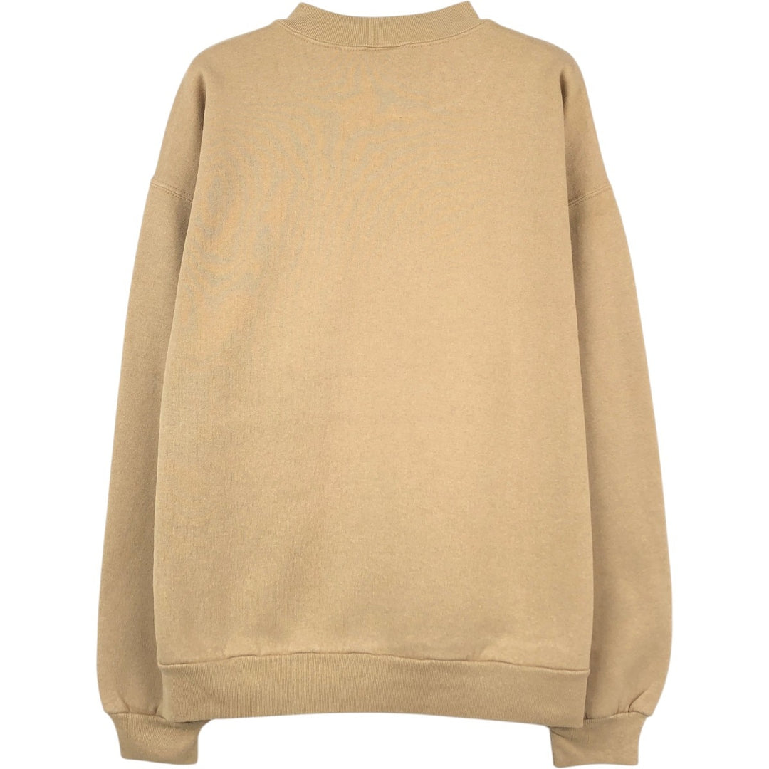 90'S Spirit Lake Outfitters Printed Sweatshirt, Made in USA, Men's Size M (Equivalent), Vintage cotton Beige type Vintage Second Hand