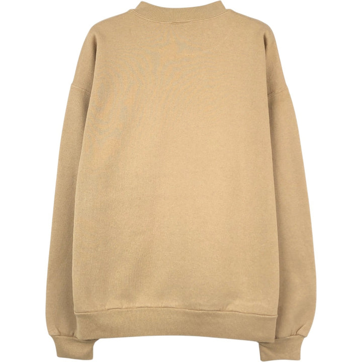 90'S Spirit Lake Outfitters Printed Sweatshirt, Made in USA, Men's Size M (Equivalent), Vintage cotton Beige type Vintage Second Hand