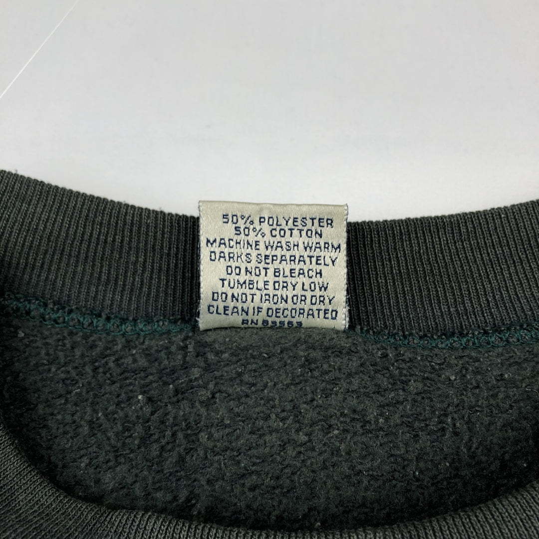 90'S Marathon Apparel Silver Line Outfitters Printed Sweatshirt, Made in USA, Men's Size L (approx.), Vintage polyester Green type dark green Vintage Second Hand