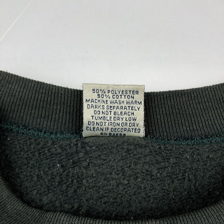 90'S Marathon Apparel Silver Line Outfitters Printed Sweatshirt, Made in USA, Men's Size L (approx.), Vintage polyester Green type dark green Vintage Second Hand