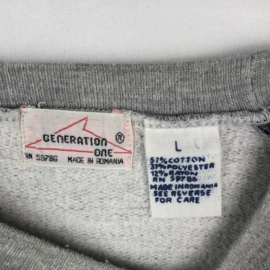 80'S Vintage Sweatshirt/Sweatshirt, Men's Size L (approx.) cotton gray type Vintage Second Hand