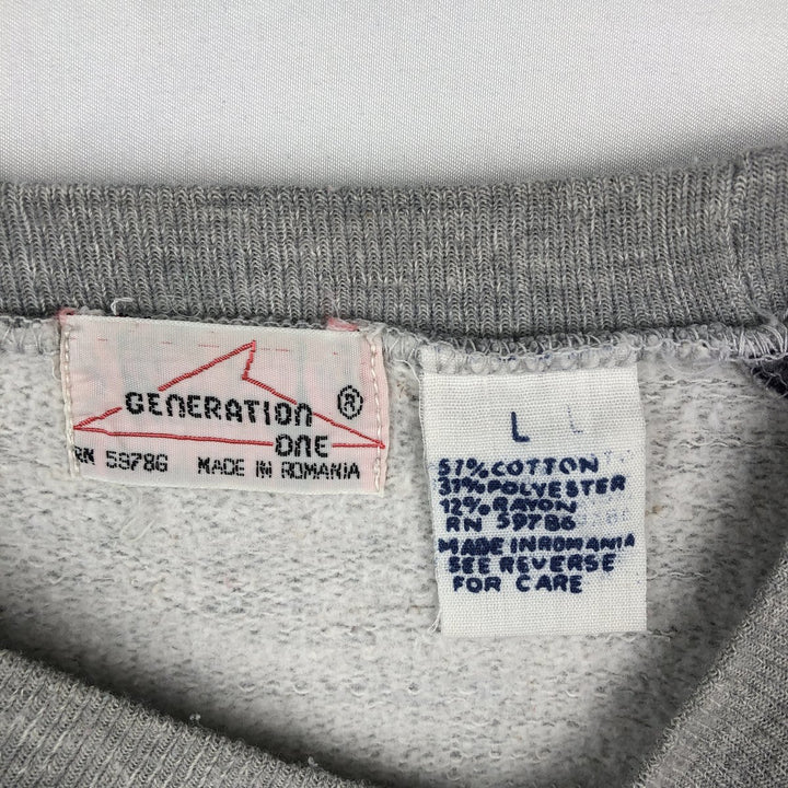 80'S Vintage Sweatshirt/Sweatshirt, Men's Size L (approx.) cotton gray type Vintage Second Hand