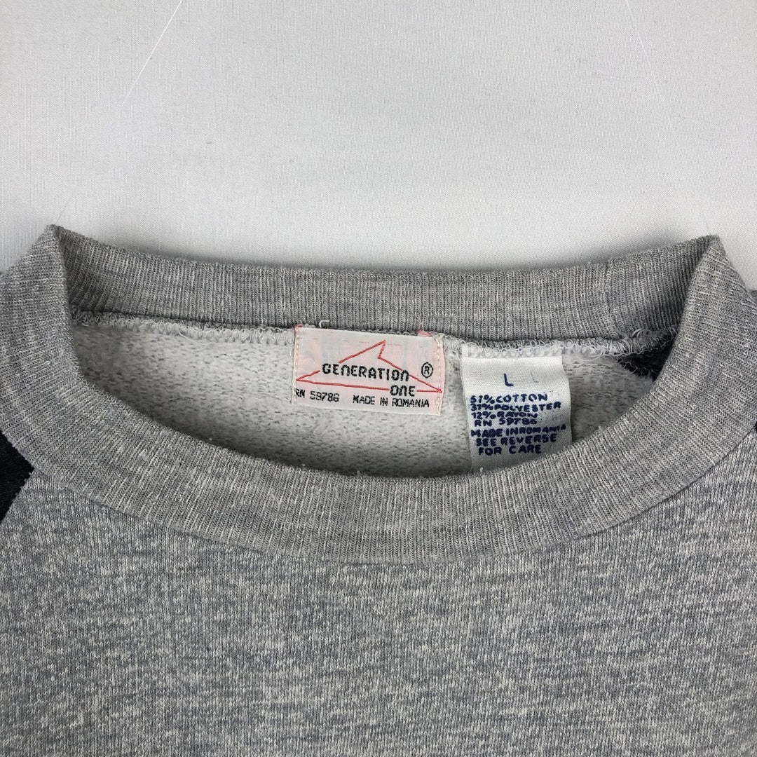 80'S Vintage Sweatshirt/Sweatshirt, Men's Size L (approx.) cotton gray type Vintage Second Hand