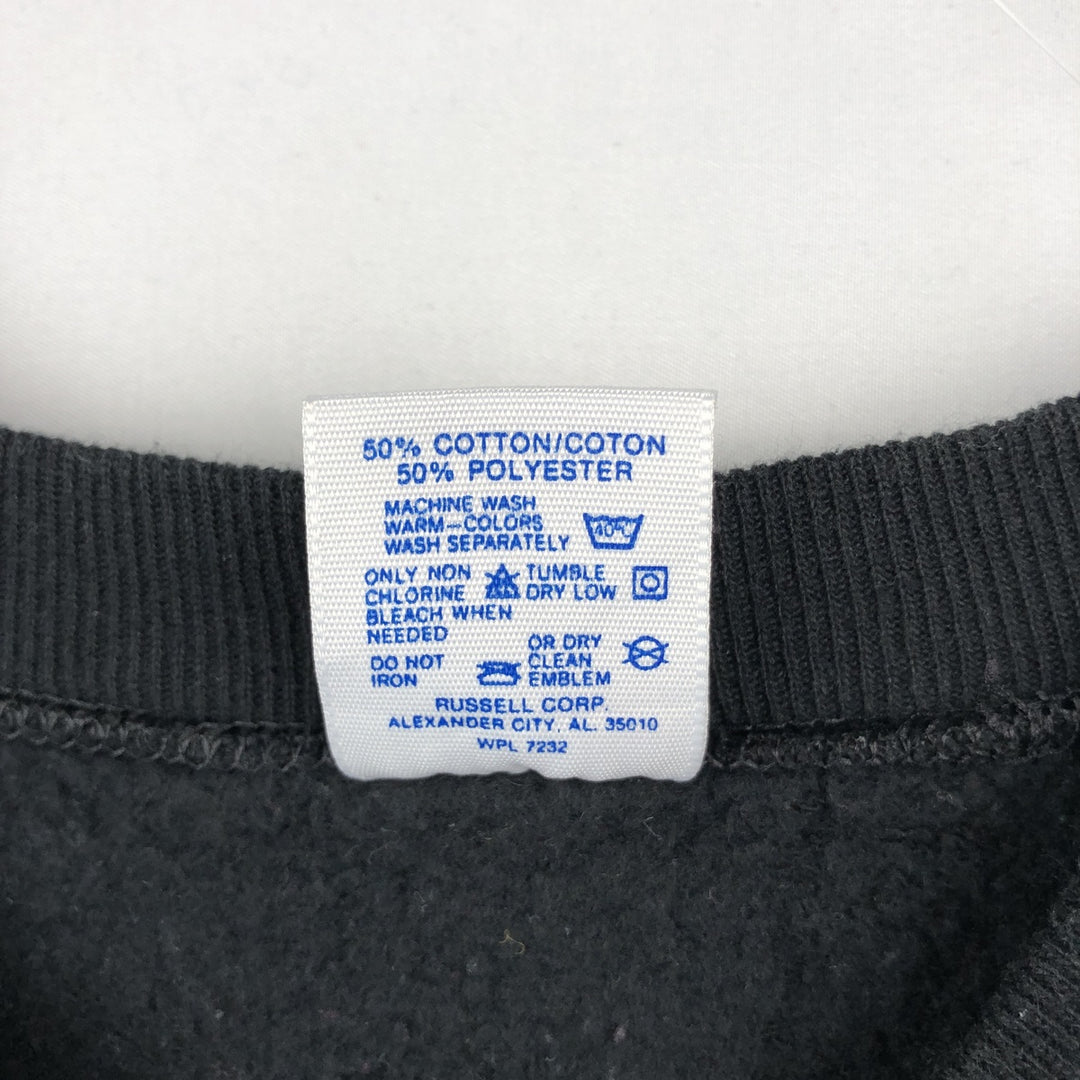 Vintage 80s-90'S Jerzees printed sweatshirt, sweatshirt, made in USA, men's XL size cotton black type Vintage Second Hand