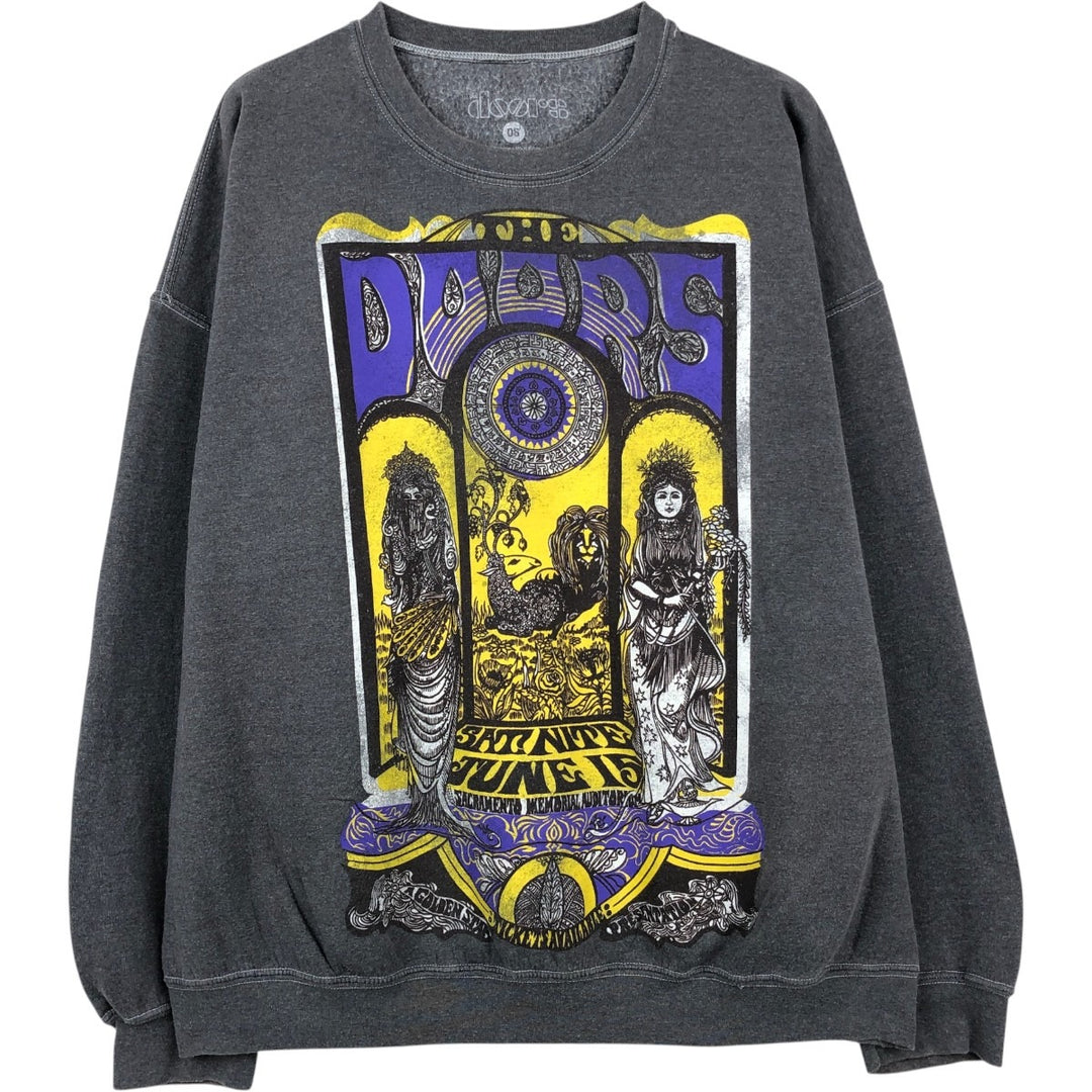 The Doors band sweatshirt/trainer, men's size XXL. cotton gray type Vintage Second Hand