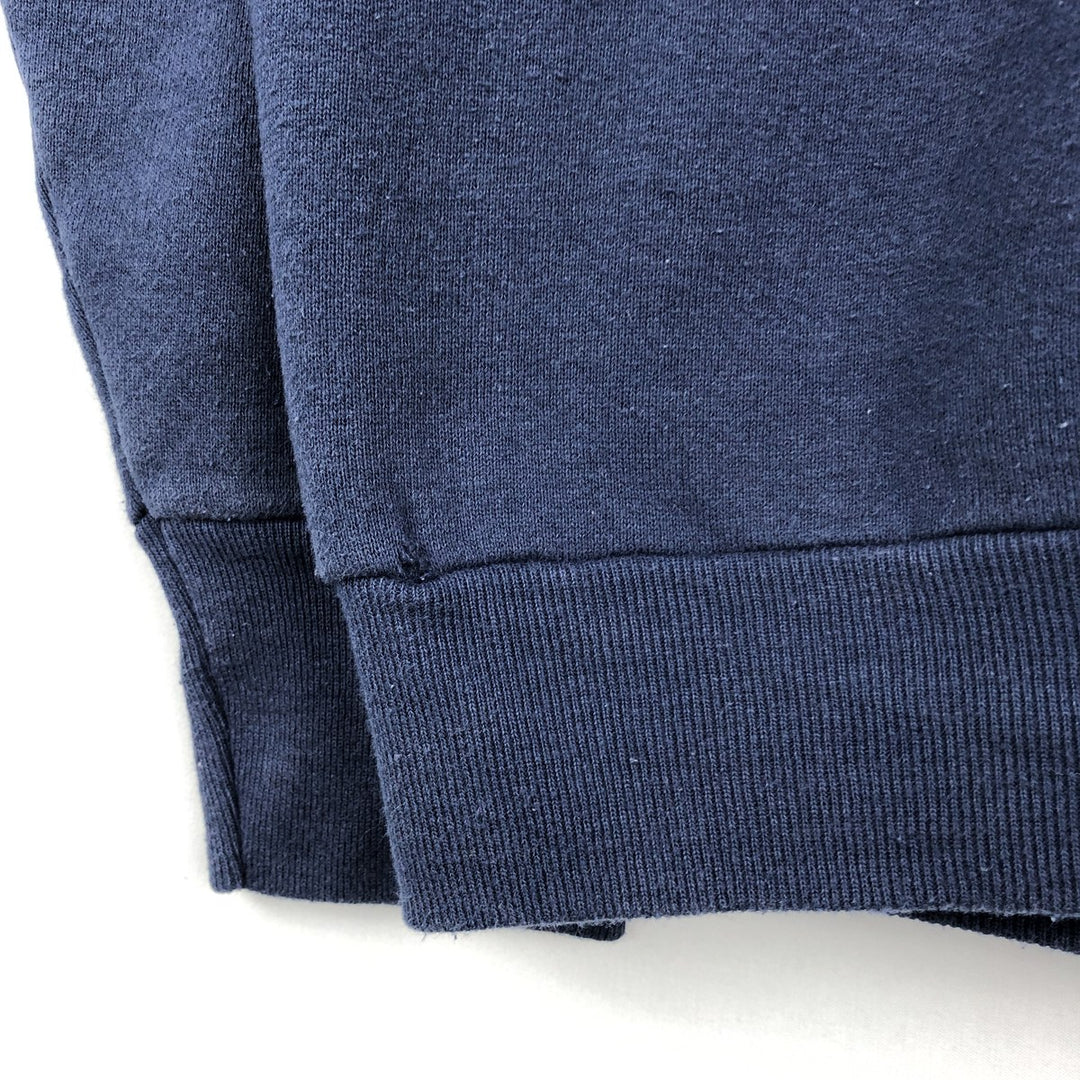 90'S Fruit of the Loom printed sweatshirt, made in the USA, men's size XL equivalent. cotton navy blue type Vintage Second Hand