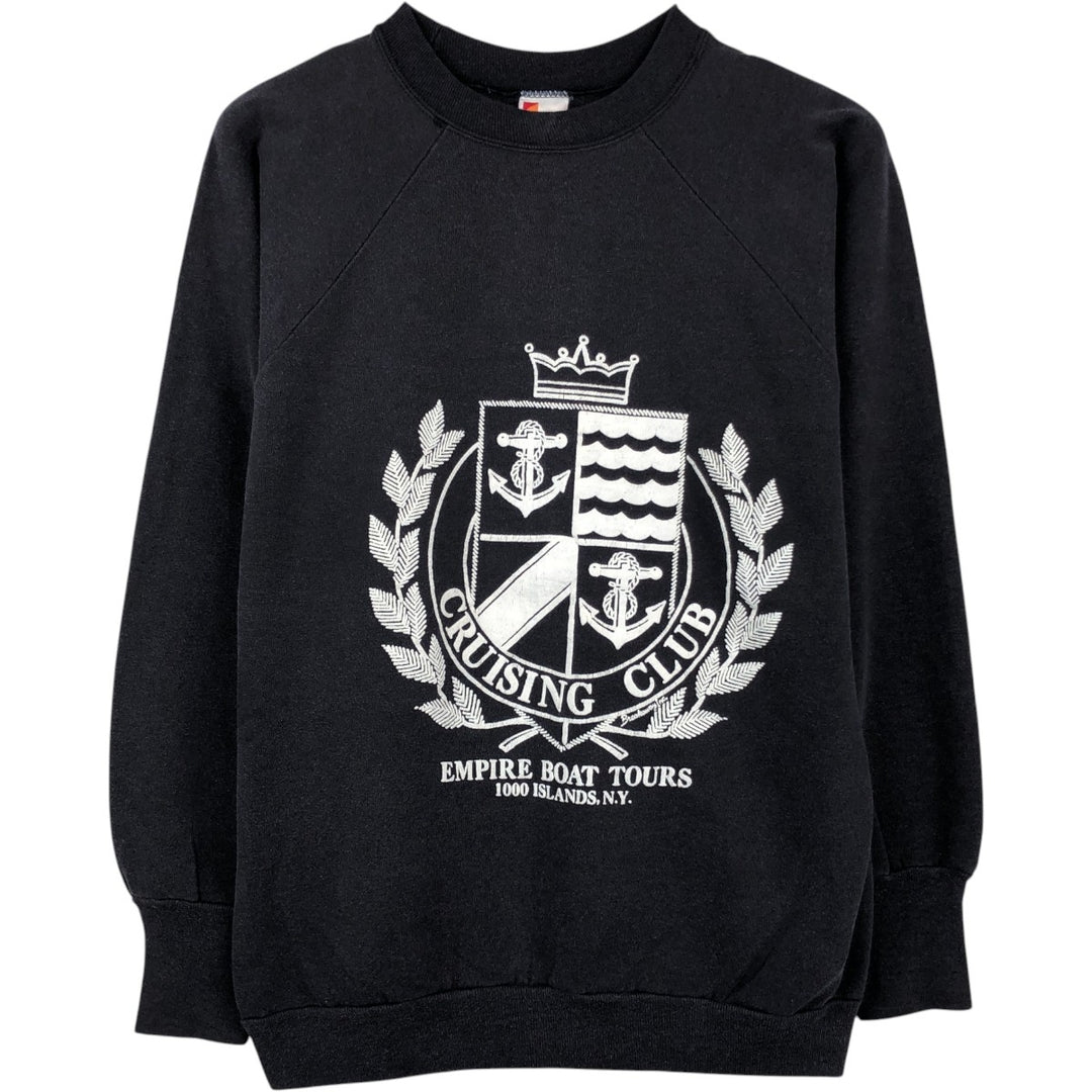 80s-90'S SIGNAL printed sweatshirt, made in USA, men's size XL equivalent. polyester black type Vintage Second Hand