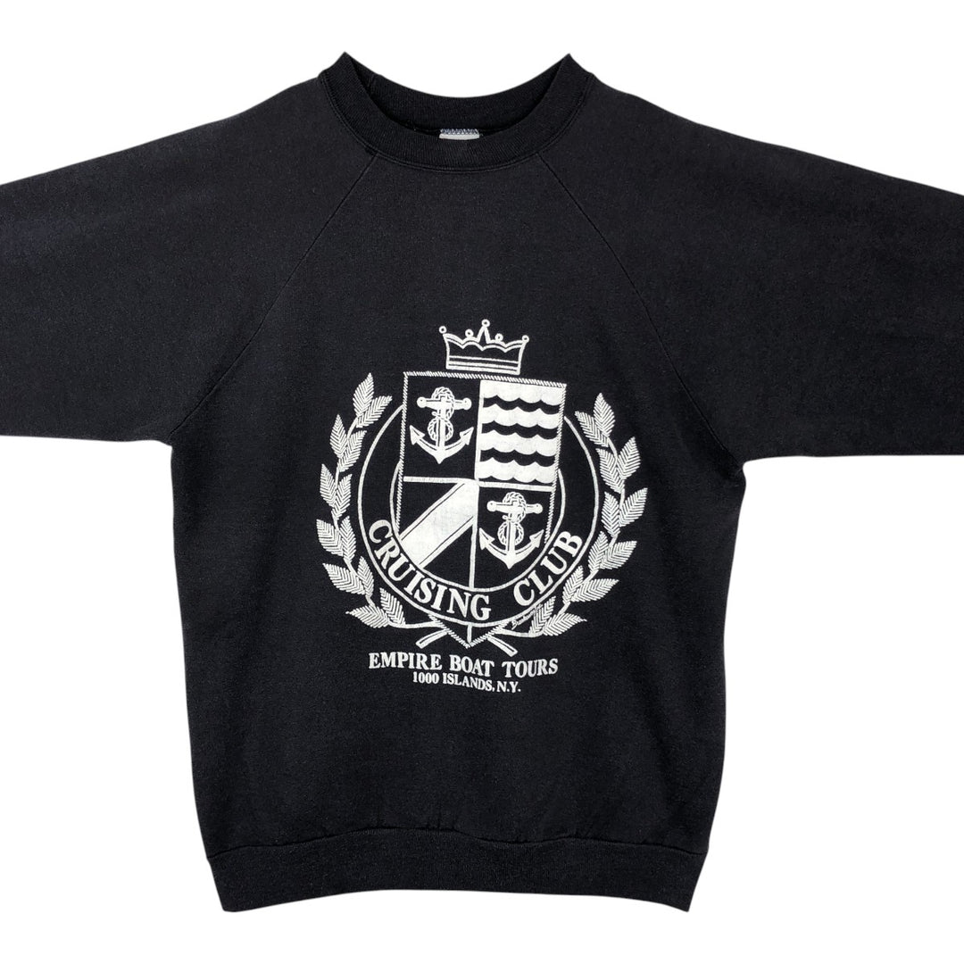 80s-90'S SIGNAL printed sweatshirt, made in USA, men's size XL equivalent. polyester black type Vintage Second Hand