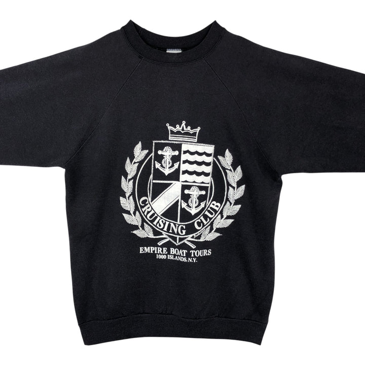 80s-90'S SIGNAL printed sweatshirt, made in USA, men's size XL equivalent. polyester black type Vintage Second Hand