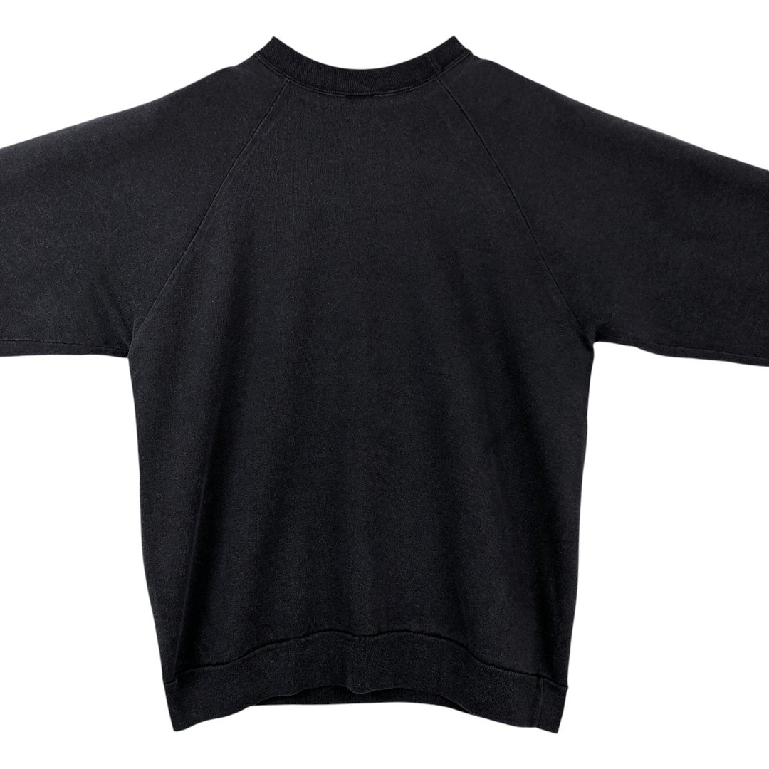 80s-90'S SIGNAL printed sweatshirt, made in USA, men's size XL equivalent. polyester black type Vintage Second Hand