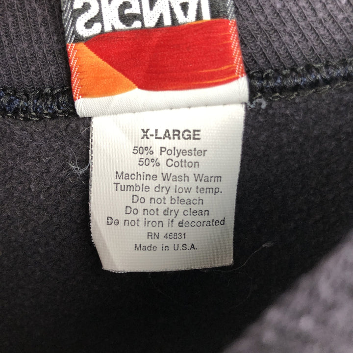 80s-90'S SIGNAL printed sweatshirt, made in USA, men's size XL equivalent. polyester black type Vintage Second Hand