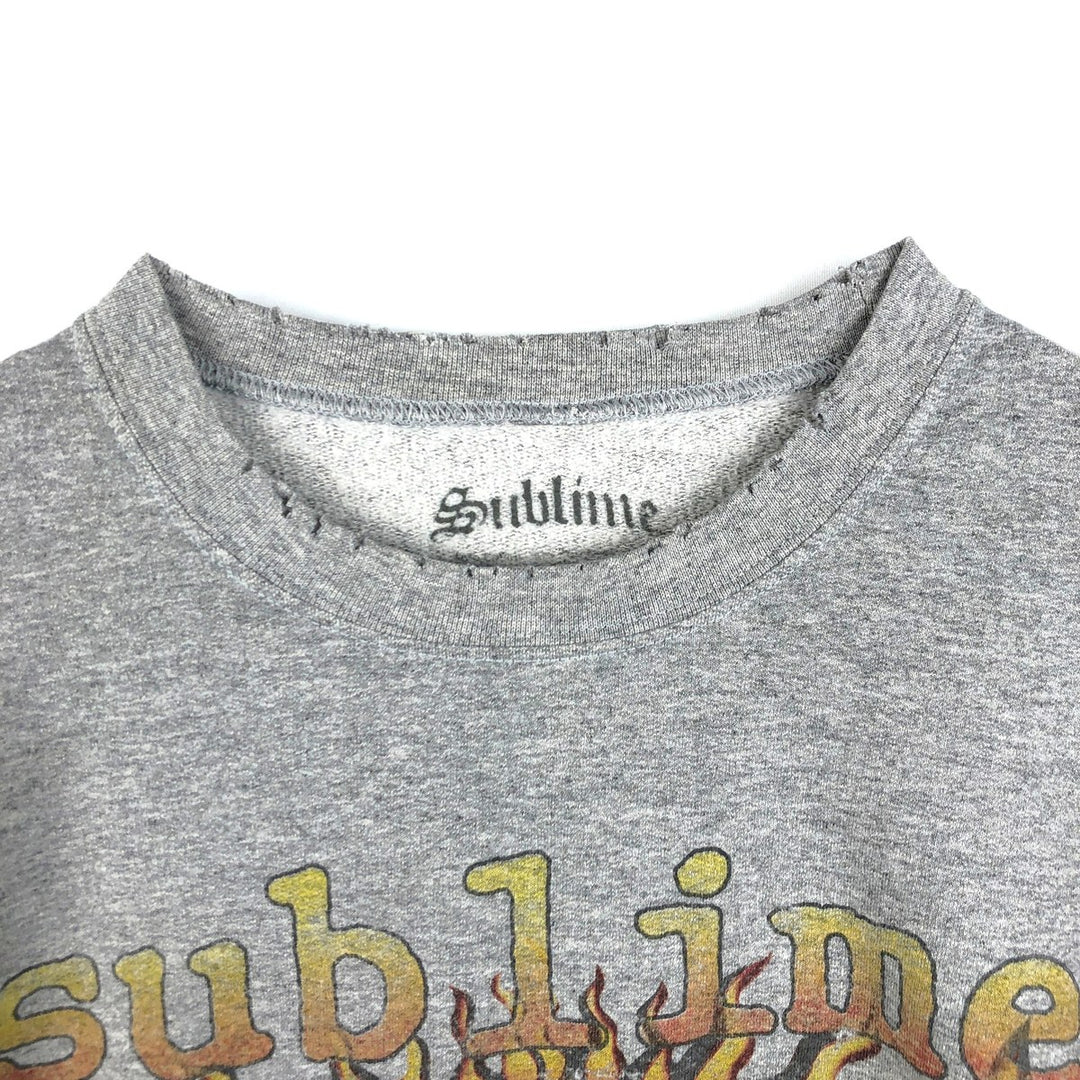 SUBLIME Band Sweatshirt Trainer Men's XXL equivalent unclear gray type Vintage Second Hand