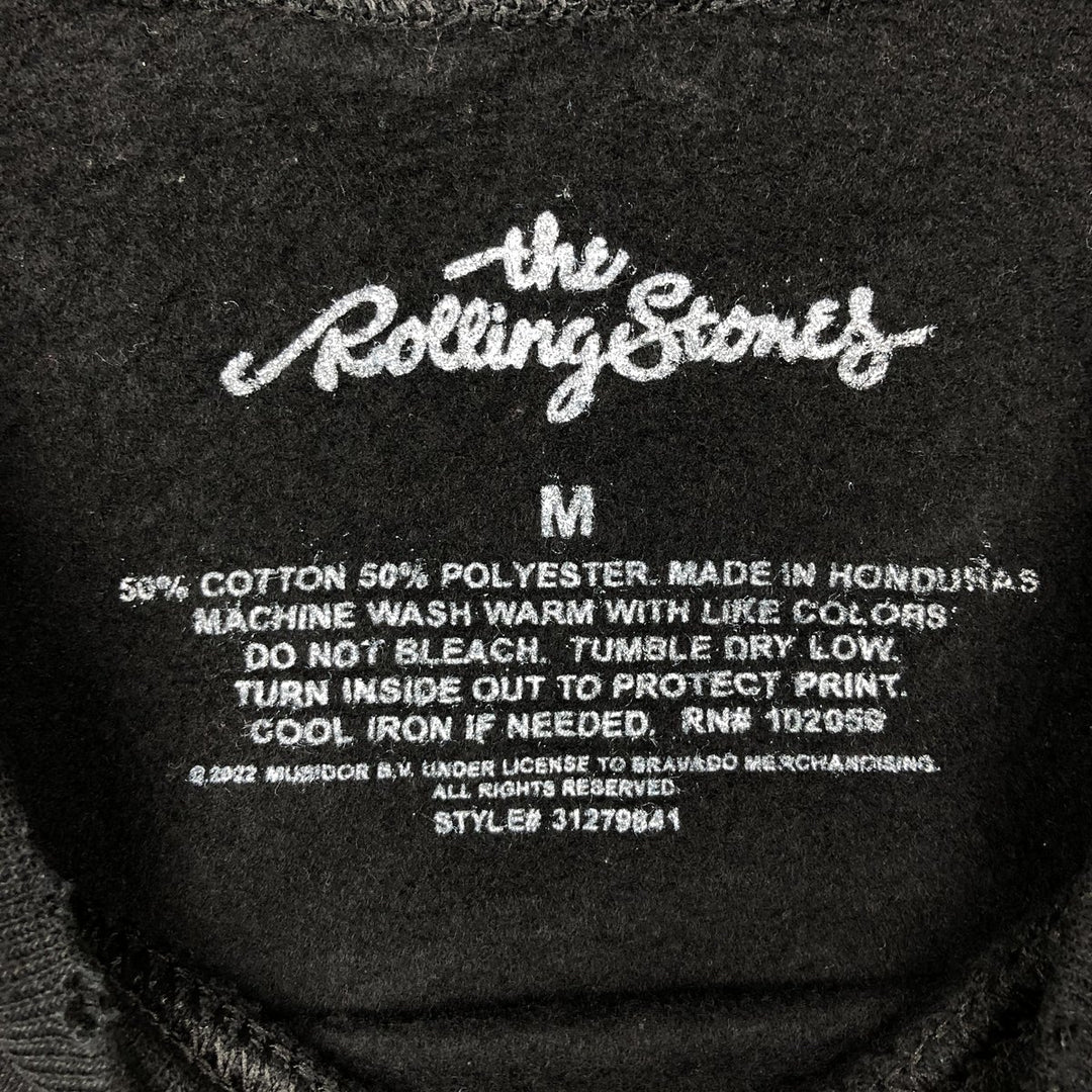 THE ROLLING STONES The Rolling Stones Band Sweatshirt Trainer Men's M size cotton black type Vintage Second Hand