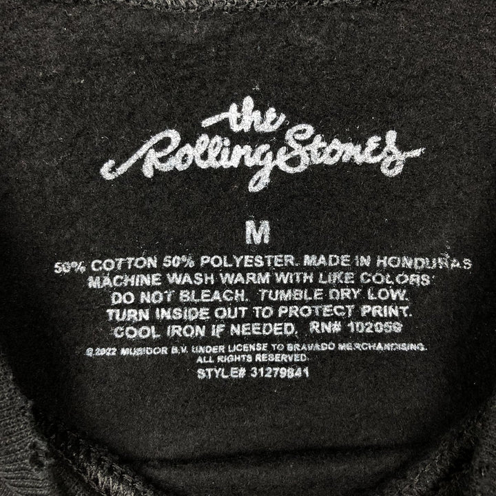 THE ROLLING STONES The Rolling Stones Band Sweatshirt Trainer Men's M size cotton black type Vintage Second Hand