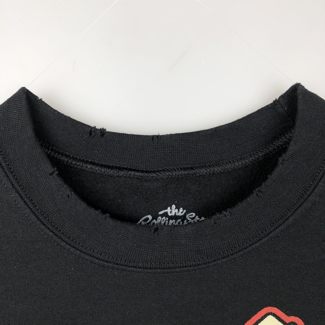 THE ROLLING STONES The Rolling Stones Band Sweatshirt Trainer Men's M size cotton black type Vintage Second Hand