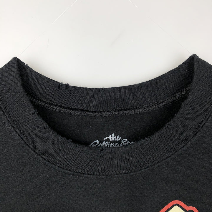 THE ROLLING STONES The Rolling Stones Band Sweatshirt Trainer Men's M size cotton black type Vintage Second Hand