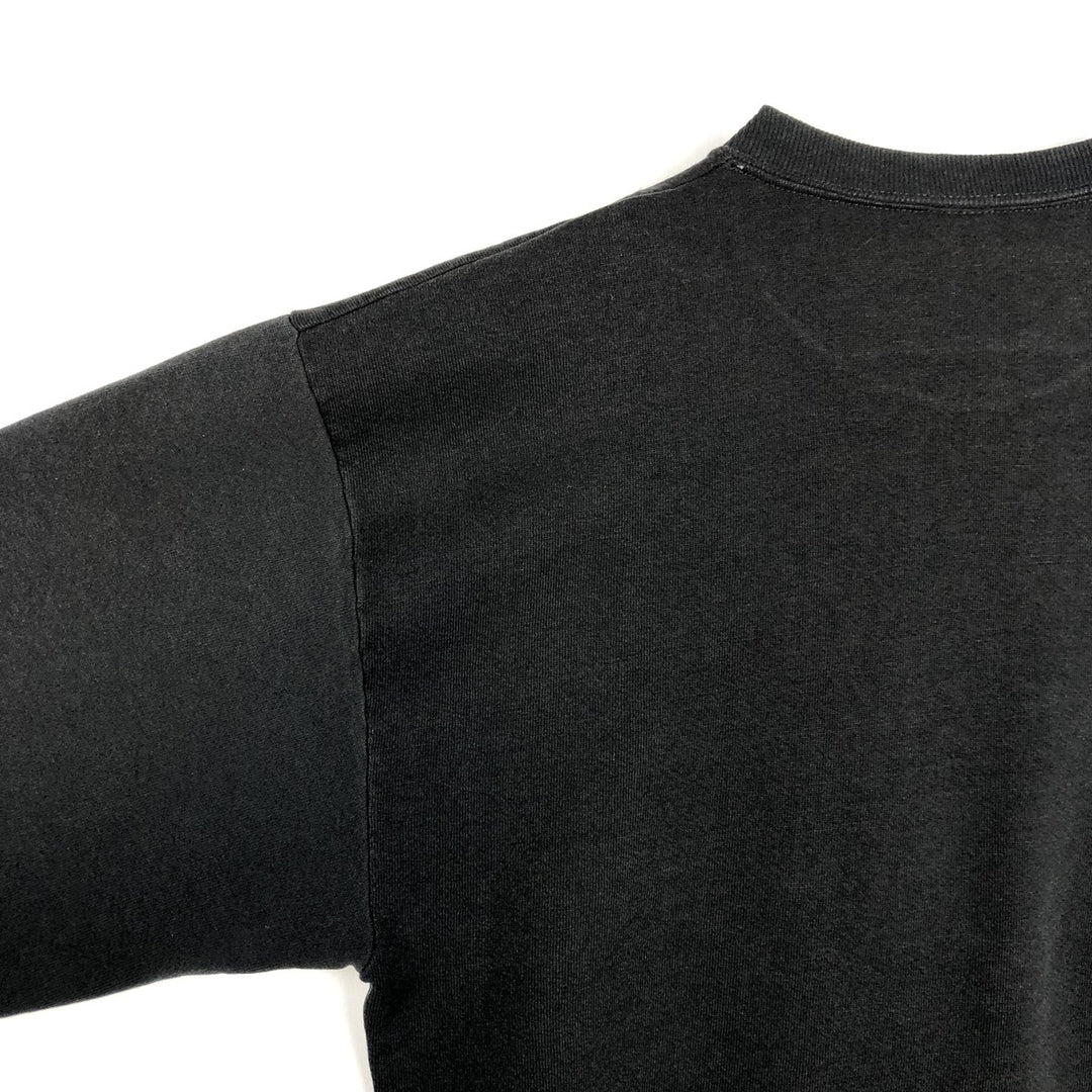 90'S Velva Sheen Printed Sweatshirt, Made in USA, Men's Size L (Equivalent), Vintage cotton black type Vintage Second Hand