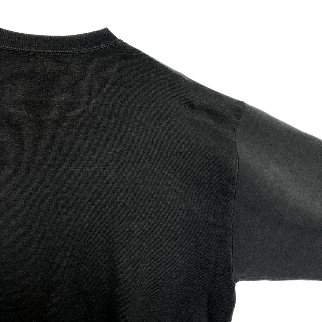 90'S Velva Sheen Printed Sweatshirt, Made in USA, Men's Size L (Equivalent), Vintage cotton black type Vintage Second Hand