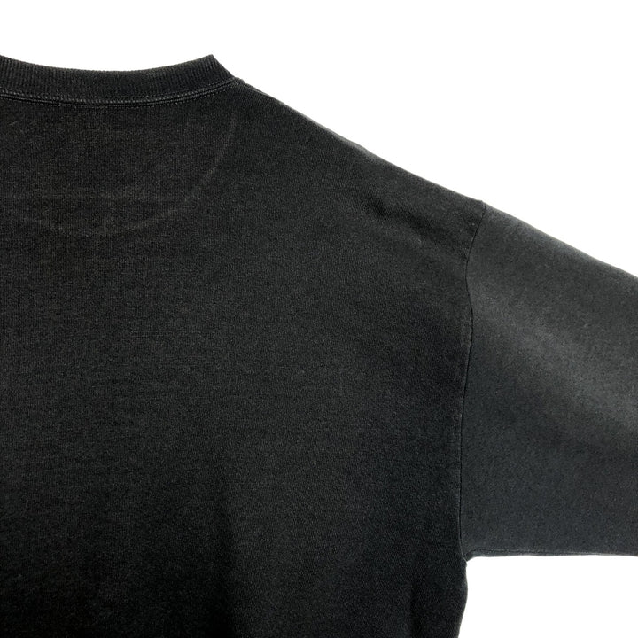 90'S Velva Sheen Printed Sweatshirt, Made in USA, Men's Size L (Equivalent), Vintage cotton black type Vintage Second Hand