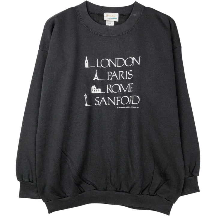 Blender Design Printed Sweatshirt, Made in USA, Men's XXL equivalent. cotton black type Vintage Second Hand