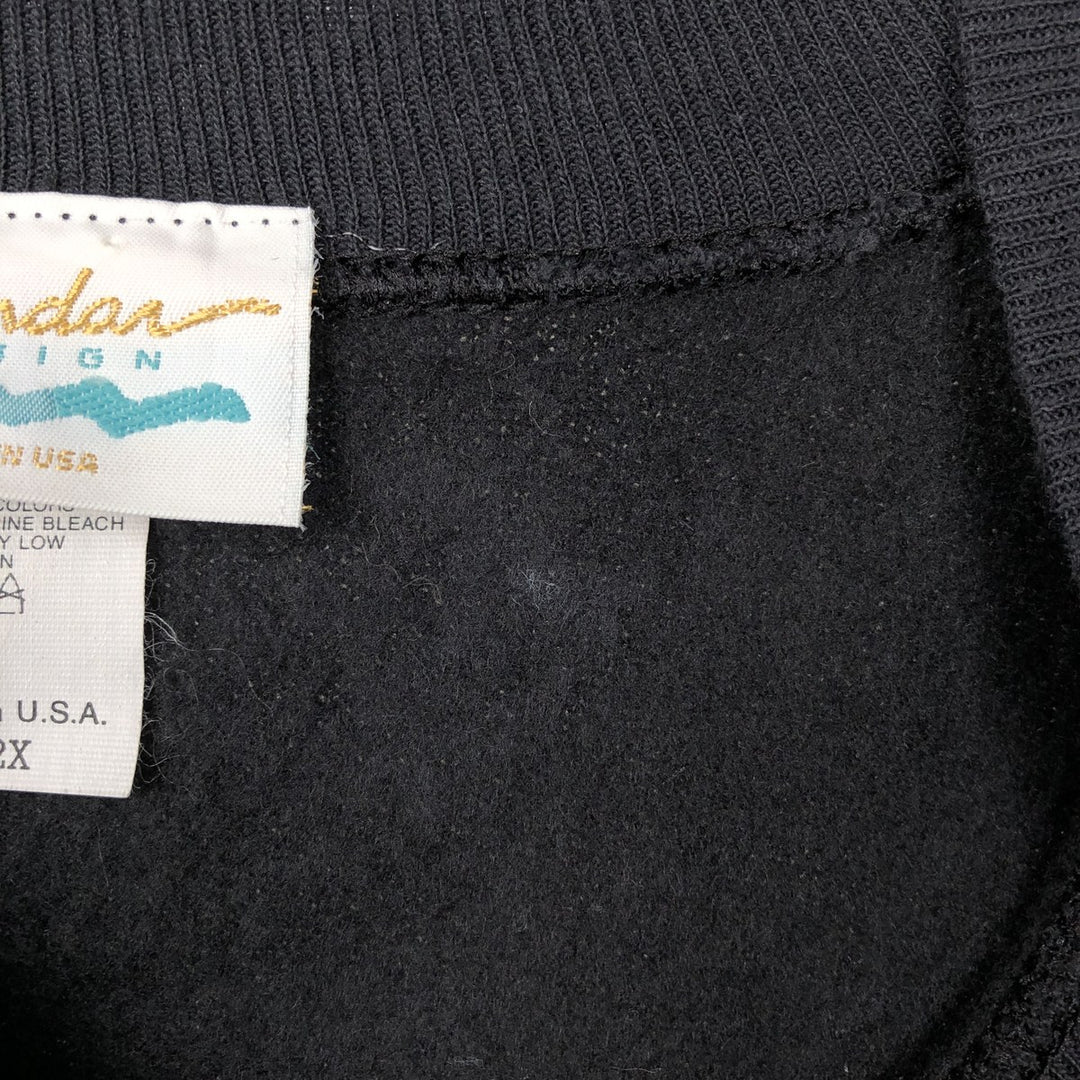 Blender Design Printed Sweatshirt, Made in USA, Men's XXL equivalent. cotton black type Vintage Second Hand