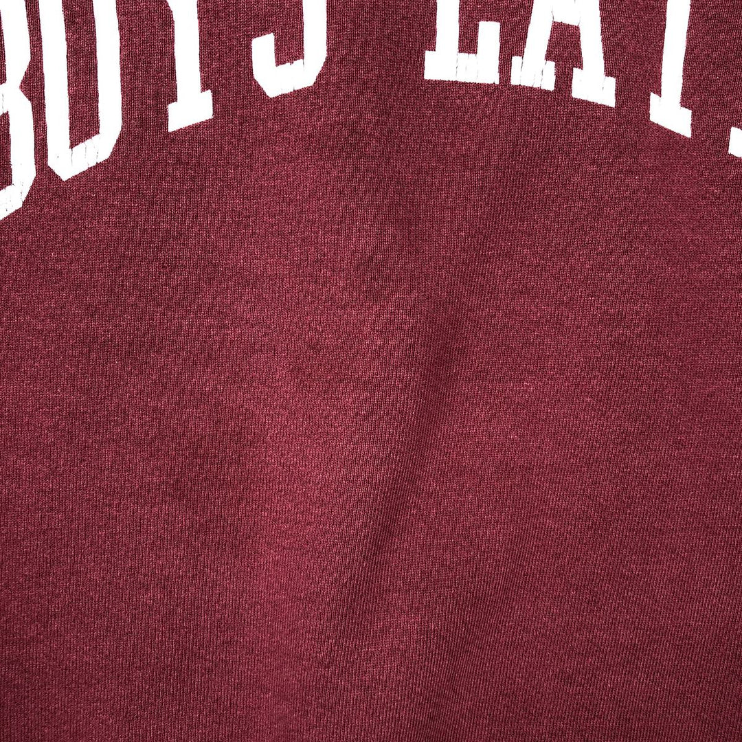 Vintage 90'S Russell printed sweatshirt, size XL, men's cotton burgundy type Vintage Second Hand