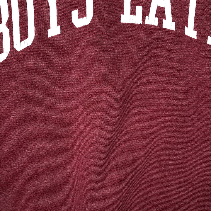 Vintage 90'S Russell printed sweatshirt, size XL, men's cotton burgundy type Vintage Second Hand